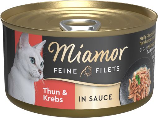 Miamor Dose Feine Filets Thunfisch & Krebs in Sauce 85 g (Menge: 24 je Bestelleinheit) Miamor Dose Feine Filets Thunfisch & Krebs in Sauce 85 g (Menge: 24 je Bestelleinheit)