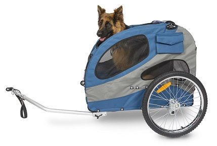 PetSafe Happy Ride Aluminium-Fahrradanhänger blau/grau