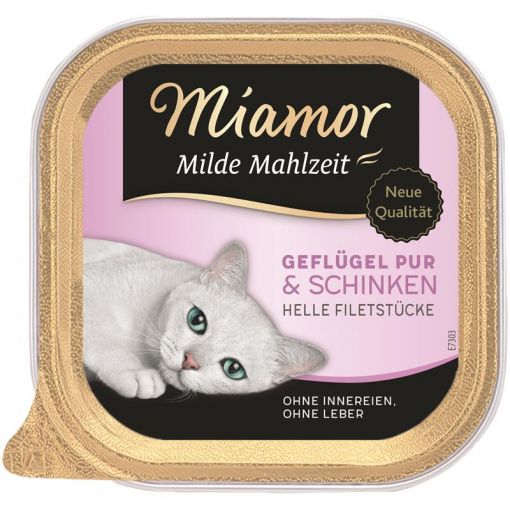 Miamor Schale Milde Mahlzeit Geflügel & Schinken 100 g (Menge: 16 je Bestelleinheit)