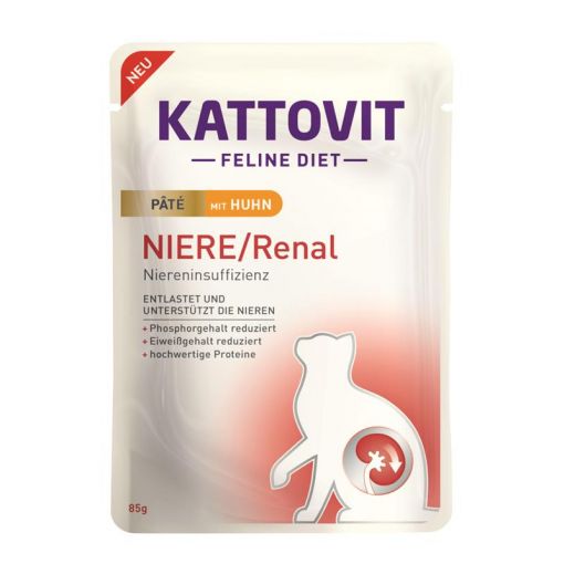 Kattovit PB Feline Niere/Renal Paté mit Huhn 85g (Menge: 10 je Bestelleinheit)