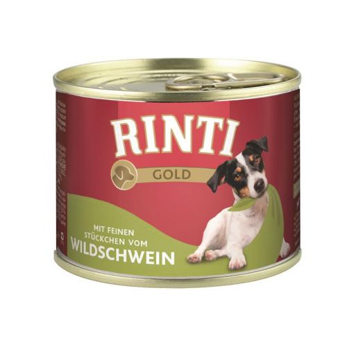 Rinti Dose Gold mit Wildschwein 185 g (Menge: 12 je Bestelleinheit)