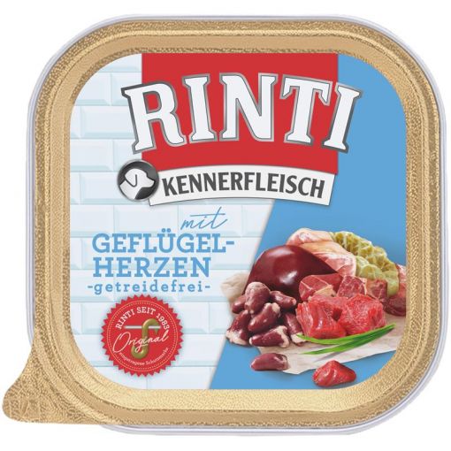 Rinti Kennerfleisch Schale Geflügelherzen 300 g (Menge: 9 je Bestelleinheit)