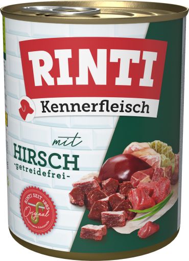 Rinti Dose Kennerfleisch Hirsch 800 g (Menge: 12 je Bestelleinheit)