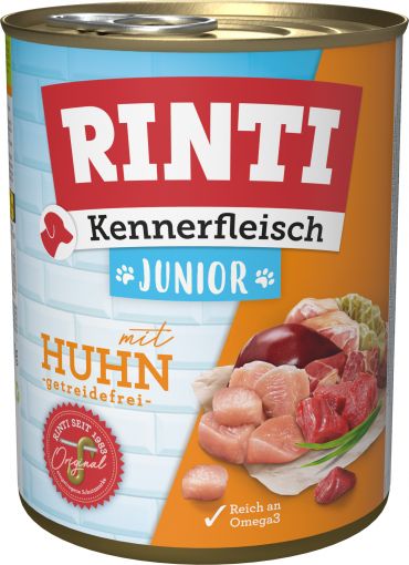 Rinti Dose Kennerfleisch Junior Huhn 800 g (Menge: 12 je Bestelleinheit)