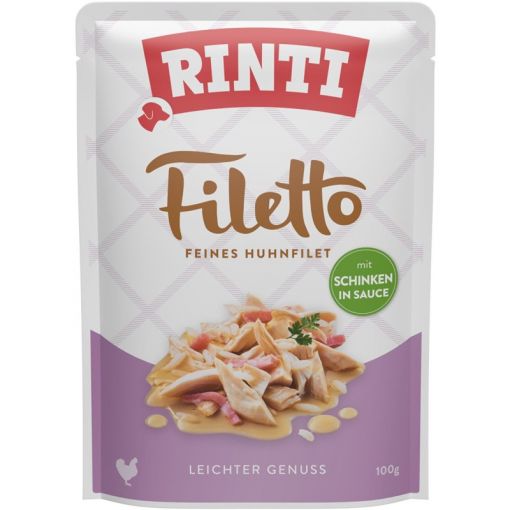Rinti P.B. Filetto Huhn & Schinken in Sauce 100g (Menge: 24 je Bestelleinheit) Rinti P.B. Filetto Huhn & Schinken in Sauce 100g (Menge: 24 je Bestelleinheit)