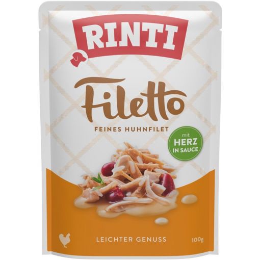 Rinti P.B. Filetto Huhn & Herz in Sauce 100g (Menge: 24 je Bestelleinheit)