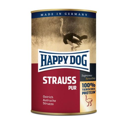 Happy Dog Dose Sensible Pure Africa Strauss Pur 400g (Menge: 6 je Bestelleinheit)