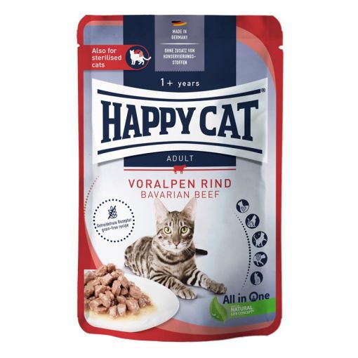 Happy Cat PB Culinary Meat in Sauce Voralpen Rind 85g (Menge: 20 je Bestelleinheit)