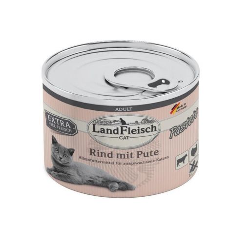 LandFleisch Cat Adult Pastete Rind & Pute 195g (Menge: 6 je Bestelleinheit)