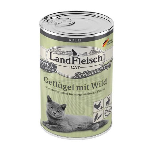 LandFleisch Cat Adult Schlemmertopf Geflügel & Wild 400 g (Menge: 6 je Bestelleinheit)