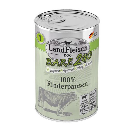 LandFleisch B.A.R.F.2GO 100 % aus Rinderpansen 400g (Menge: 6 je Bestelleinheit)