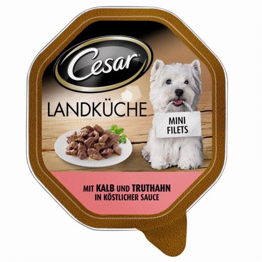 Cesar Schale Landküche mit Kalb & Truthahn in köstlicher Sauce 150g (Menge: 14 je Bestelleinheit)