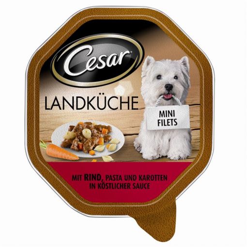 Cesar Schale Landküche mit Rind, Pasta & Karotten in köstlicher Sauce 150g (Menge: 14 je Bestelleinheit)