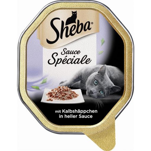 Sheba Schale Speciale mit Kalbshäppchen in heller Sauce 85g (Menge: 22 je Bestelleinheit)