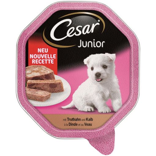 Cesar Schale Junior Truthahn & Kalb in Pastete 150g (Menge: 14 je Bestelleinheit)
