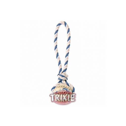 Trixie Naturgummiball am Seil  7 cm 24 cm