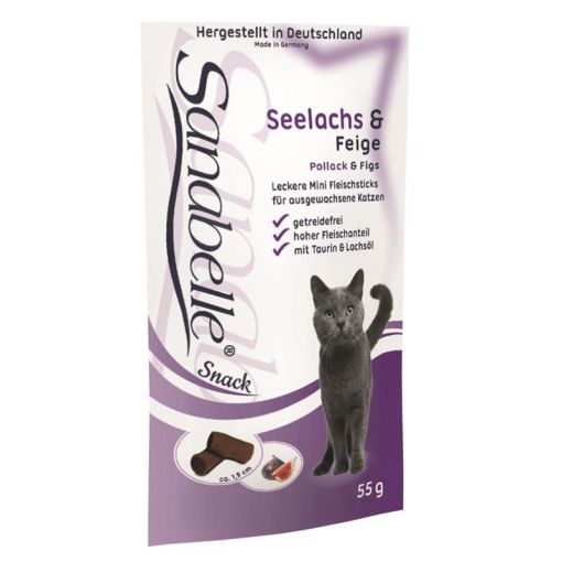 Sanabelle Snack mit Seelachs & Feige 55 g
