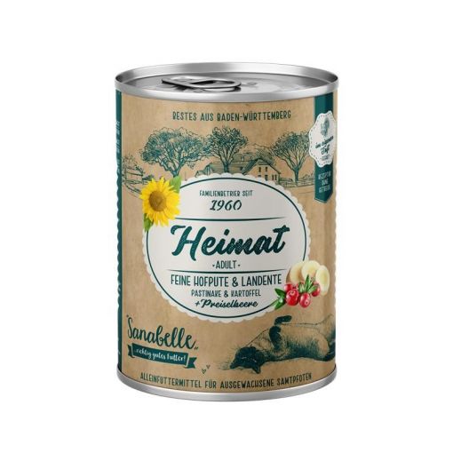 Sanabelle Heimat Nassfutter Adult Hofpute & Landente 400g (Menge: 12 je Bestelleinheit)