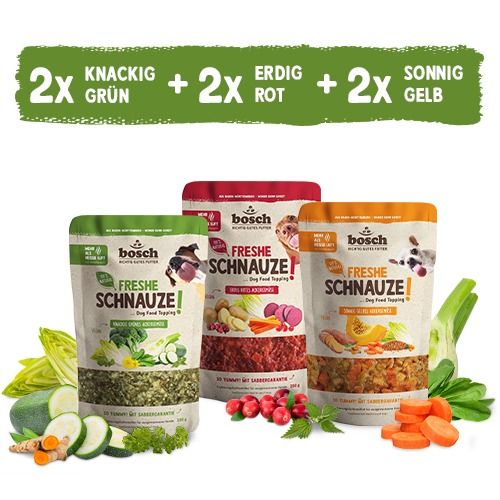 Bosch Freshe Schnauze Topping Aktionspaket Sommer 6x200g Bosch Freshe Schnauze Topping Aktionspaket Sommer 6x200g
