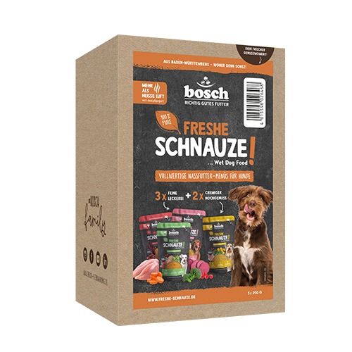 Bosch Freshe Schnauze Aktionspaket Nassfutter 5x250g Bosch Freshe Schnauze Aktionspaket Nassfutter 5x250g