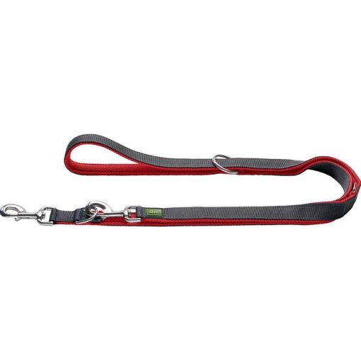 Hunter V-Leine Maldon Polyester rot/grau 15/200