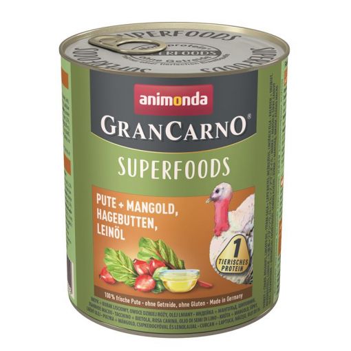 Animonda GranCarno Adult Superfood Pute & Mangold 800g (Menge: 6 je Bestelleinheit)
