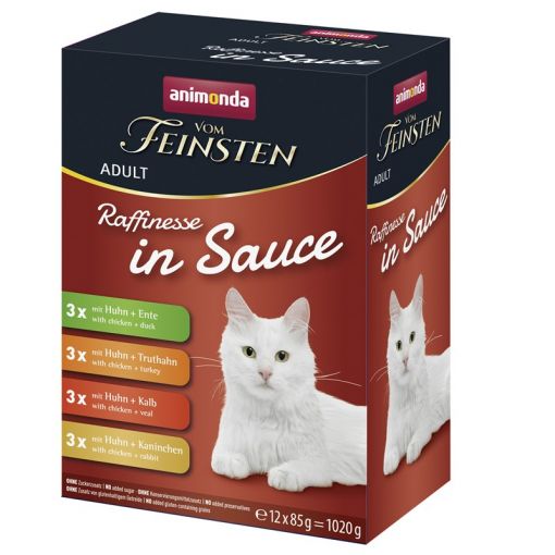 Animonda Cat vom Feinsten Raffinesse in Sauce Adult Mixpack 12 x 85g (Menge: 8 je Bestelleinheit) Animonda Cat vom Feinsten Raffinesse in Sauce Adult Mixpack 12 x 85g (Menge: 8 je Bestelleinheit)