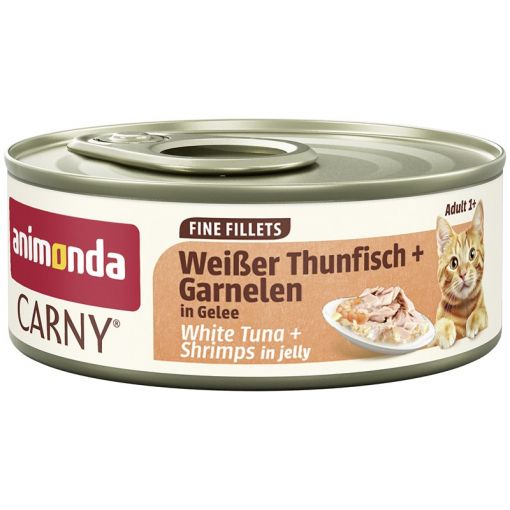 Animonda Cat Carny Fine Fillets Adult Weißer Thunfisch & Garnelen in Gelee 60g (Menge: 12 je Bestelleinheit) Animonda Cat Carny Fine Fillets Adult Weißer Thunfisch & Garnelen in Gelee 60g (Menge: 12 je Bestelleinheit)