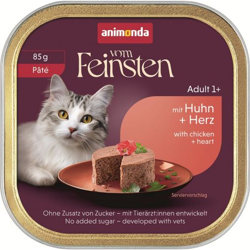 Animonda Cat vom Feinsten Adult Pâté mit Huhn & Herz 85g (Menge: 32 je Bestelleinheit) Animonda Cat vom Feinsten Adult Pâté mit Huhn & Herz 85g (Menge: 32 je Bestelleinheit)