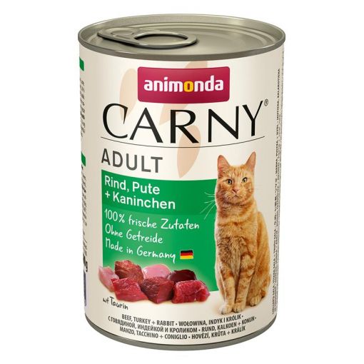 Animonda Carny Adult Rind, Pute & Kaninchen 400g (Menge: 6 je Bestelleinheit)