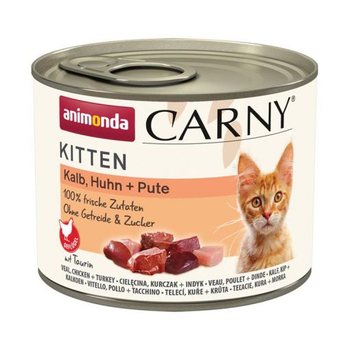 Animonda Carny Kitten Kalb, Huhn & Pute 200g (Menge: 12 je Bestelleinheit)