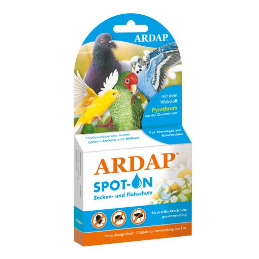 Ardap Spot-On für Ziervögel/Brieftauben  2 x 4.0 ml