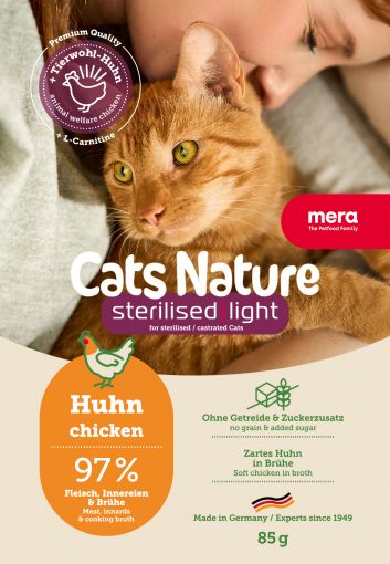Mera Cat Nature Sterilized Adult Huhn 85g (Menge: 12 je Bestelleinheit)