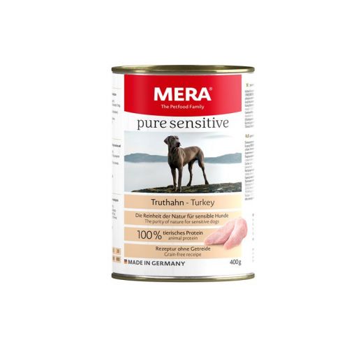 Mera Dog Pure Sensitive Meat Truthahn 400g Dose (Menge: 6 je Bestelleinheit)
