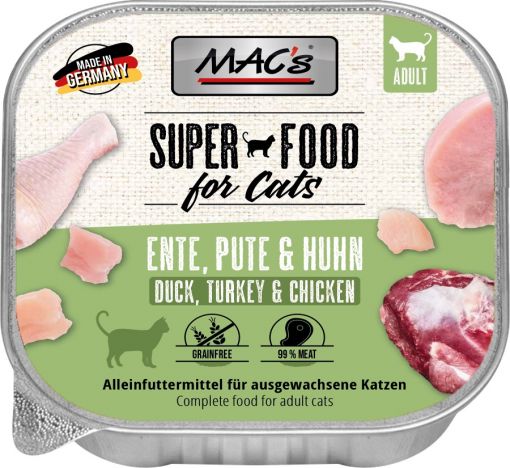 MACs Cat Ente, Pute & Huhn 100g (Menge: 16 je Bestelleinheit)