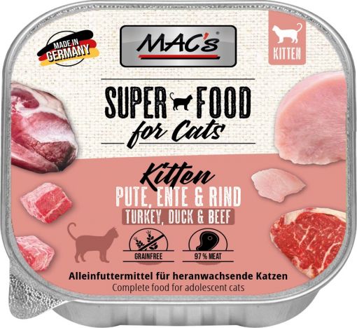 MACs Cat Kitten Pute, Ente & Rind 100g (Menge: 16 je Bestelleinheit)