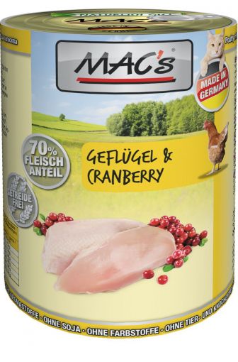 MACs Cat Geflügel & Cranberry 400g (Menge: 6 je Bestelleinheit)