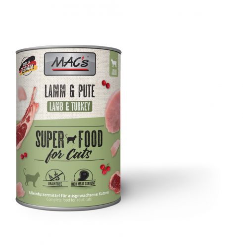 MACs Cat Lamm & Pute 400g (Menge: 6 je Bestelleinheit)