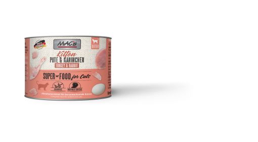 MACs Cat Kitten Pute & Kaninchen 200g (Menge: 6 je Bestelleinheit)