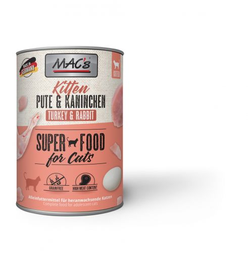 MACs Cat Kitten Pute & Kaninchen 400g (Menge: 6 je Bestelleinheit)