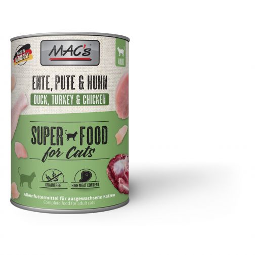 MACs Cat Ente, Pute & Huhn 800g (Menge: 6 je Bestelleinheit)