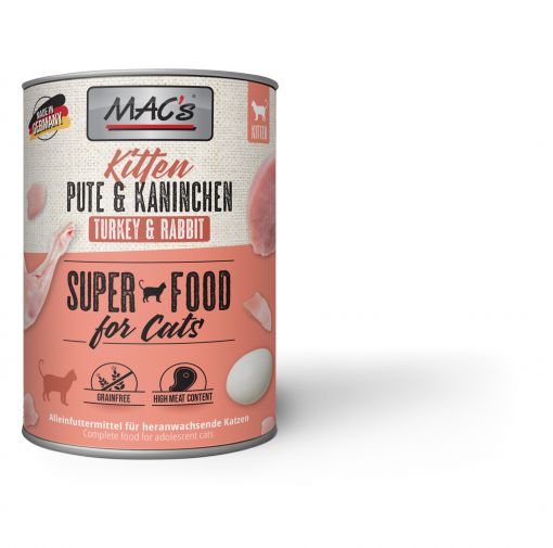 MACs Cat Kitten Pute & Kaninchen 800g (Menge: 6 je Bestelleinheit)