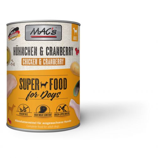 MACs Dog Hühnchen & Cranberry 800g (Menge: 6 je Bestelleinheit)