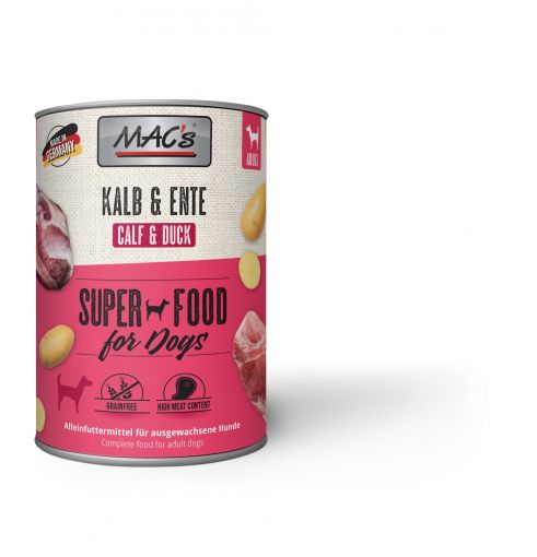 MACs Dog Kalb & Ente 400g (Menge: 6 je Bestelleinheit)