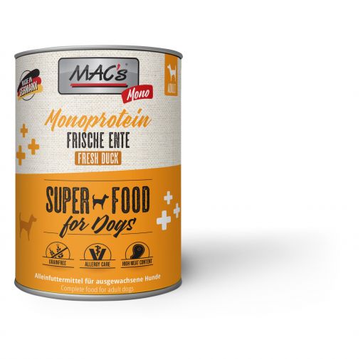 MACs Dog Mono Ente 800g (Menge: 6 je Bestelleinheit)