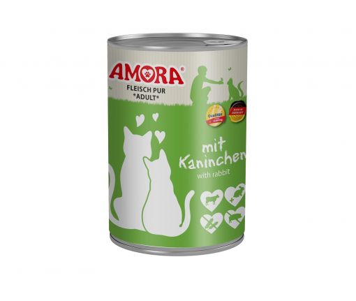 AMORA Cat Fleisch Pur Kaninchen 400g (Menge: 6 je Bestelleinheit)