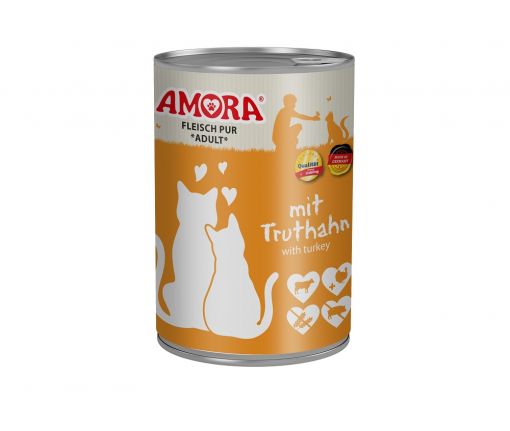AMORA Cat Fleisch Pur Truthahn 400g (Menge: 6 je Bestelleinheit)