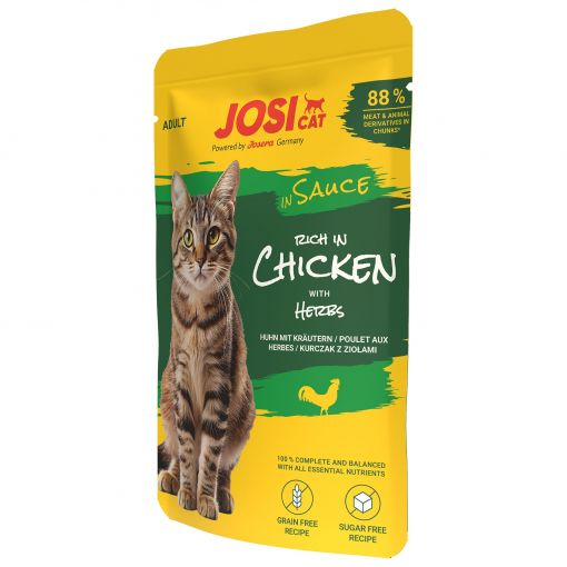 JosiCat rich in Chicken in Sauce 85g (Menge: 28 je Bestelleinheit) JosiCat rich in Chicken in Sauce 85g (Menge: 28 je Bestelleinheit)
