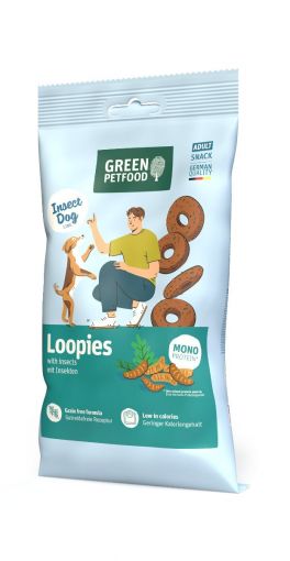 Green Petfood Loopies with Insects 100g (Menge: 12 je Bestelleinheit)