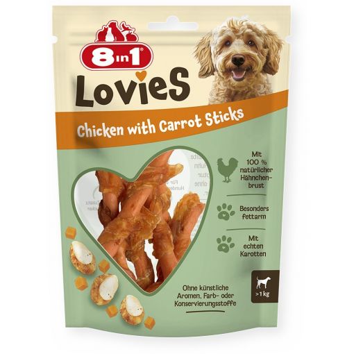 8in 1 Lovies Chicken Carrot Sticks 80g